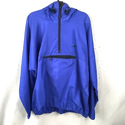 Lowe Alpine Triple Jacket Mens Extra Large Blue Windbreaker Rain Hooded Packable • $24.78