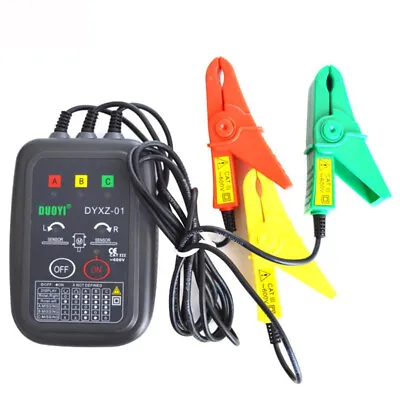 3 Phase Sequence Presence Rotation Tester Indicator Detector Meter W/LED Buzzer • $36.99