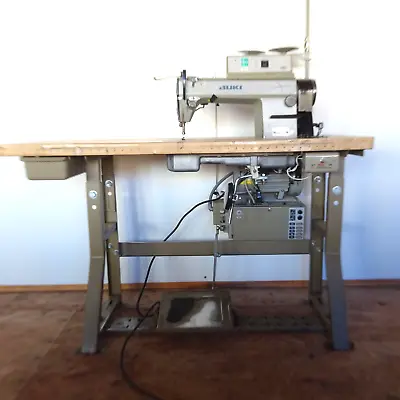 JUKI DDL-5550-6 Industrial Lockstitch Sewing Machine Table Servo Motor SC-120 • $750
