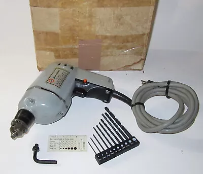 MINT Vintage Black & Decker 3/8  Drill No. 7100 Works W/ Ridgid Chuck & Key Box • $19.95