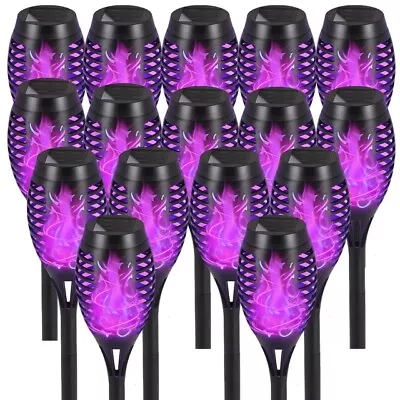 Solar Torches With Flickering Flames Tiki Torch Solar Lights Waterproof Outdoor • $28.89