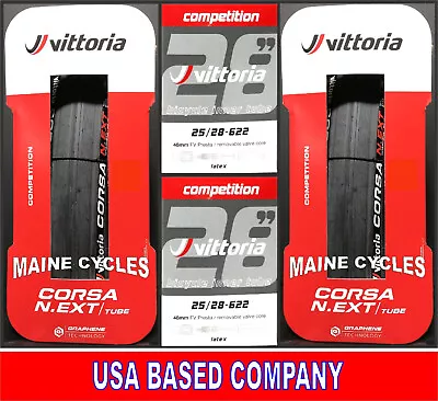 Vittoria Corsa N.EXT Clincher With Latex Tube Option / All Sizes • $62.75