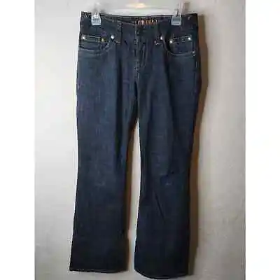 $20 • Buy Hydraulic Curvy Lola Fit Dark Wash Bootcut Stretch Denim Jeans Sequins Sz 9/10