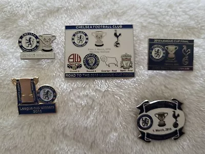 Chelsea Fc Pin Badges .x5 The Road To Wembley League Cup 2015. • £7