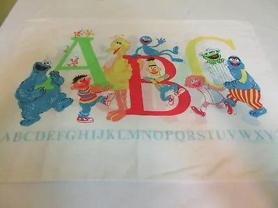 Muppets Seasame Street ABC Reversible Pillowcase Purple Girls Double Sided • $12.99