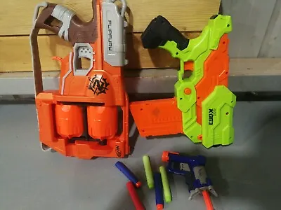 2 X Nerf Guns  And Cheap Version Lot Bundle Orange Flipfury Jolt K-063 Used  • $35