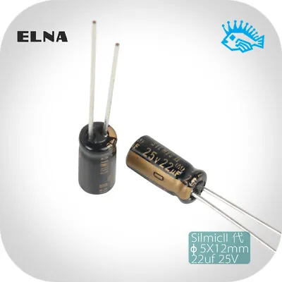 22uF 25V ELNA SILMIC II RFS Fever Audio Electrolytic Capacitor 22uF25V 22uF 5X12 • $2.06