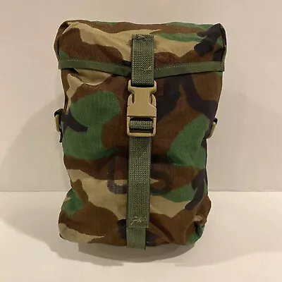 USGI Woodland Sustainment Pouch M81 Camo MOLLE SDS Specialty Defense TAN BUCKLE • $29.94