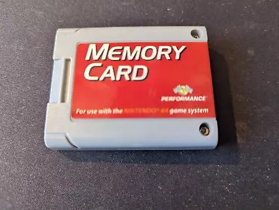 Nintendo 64 N64 Performance Memory Card Controller Pak Tested Working OEM • $5.99