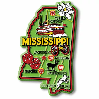 Mississippi Colorful State Magnet By Classic Magnets 2.4  X 3.7  • $7.99