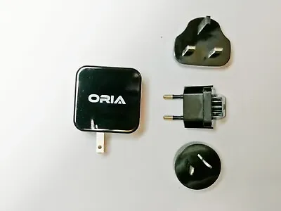 New ORIA Travel Adapter 3 USB + 1 Type-c Universal Power With UK US EU AUS Plugs • £15.90