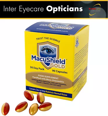 **MacuShield GOLD Eye Supplement 30 DAY SUPPLY (1 MONTH) - 90 Capsules** • £18.99