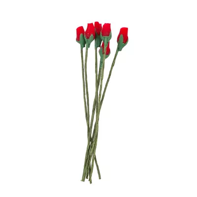  6 Pcs Mini Rose Resin Miniature Buds Paper Flower Tiny Artificial • $7.19