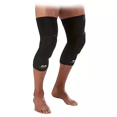 Knee HEX Tech Black Padded Protective Compression Sleeve Pair Large/Extra • $22.50