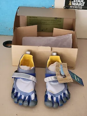 Vibram Fivefingers * NEW IN BOX * M349 BIKILA * Size 45 * Royal Blue/Black/Grey • $149.95