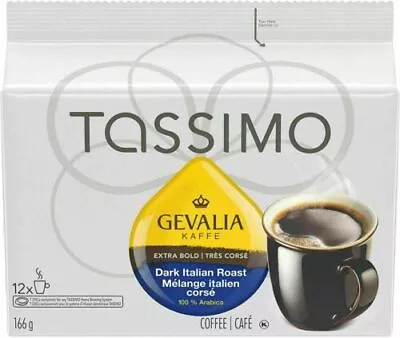 Tassimo Gevalia Dark Italian Roast Coffee Pods 12 T Discs Canada X4 • $53.99