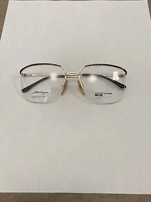 VTG New Europa Purple Gold Elisa German Made Half Rim Metal Eyeglasses 56-18-135 • $30
