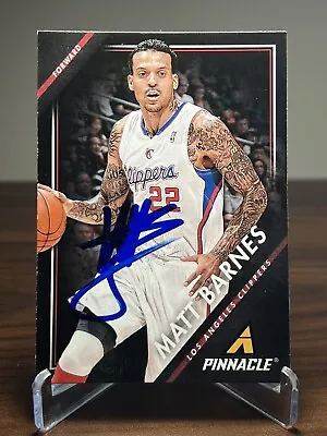 Matt Barnes Signed Autographed 2013-14 Panini Pinnacle Basketball Card #238 Auto • $8