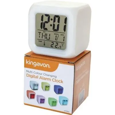 Digital Alarm Clock Illuminated Colour Changing - Ideal For Camping  • £8.95