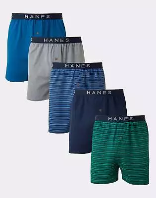 Hanes Classics Men's TAGLESS ComfortSoft Knit Boxers Comfort Flex 5Pk Underwear • $24