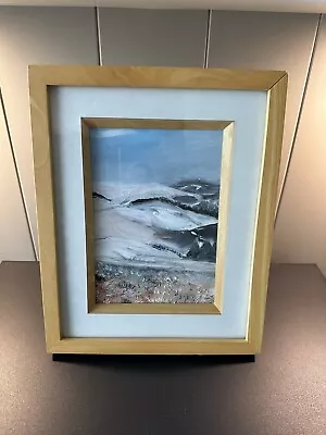 Box Framed Oil Painting 'Snow On Dartmoor' Near Postbridge By Wynne Jones 2001 • £55