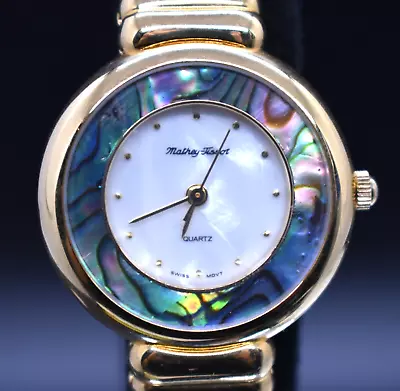 MATHEY-TISSOT Mother Of Pearl Womens Cuff Watch MT4-LGBRP-1009 Swiss NEW BATTERY • $46.20