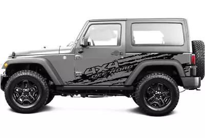 Graphics Mud Splash Car Sticker For Jeep Wrangler 2 Door 4X4 Off Road Side Decal • $65.79