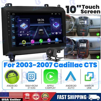 32G For 2003-07 Cadillac CTS Stereo Car Radio Android13 CarPlay Head Unit GPS FM • $155.74