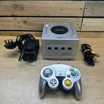 Nintendo GameCube Console Silver Platinum Controller Bundle PAL • £64.99