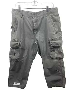 L L Bean Natural Fit Mens Cargo Capri Khaki Outdoor Hiking Olive Green Size 34 • $16.80