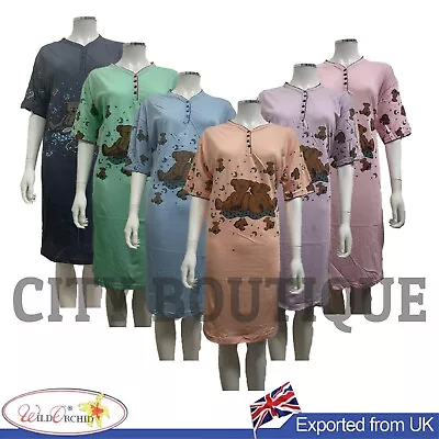 Ladies Maternity Nightdress Open Buttons Night Shirt Pyjamas Pillow Talk M-3XL • £9.99