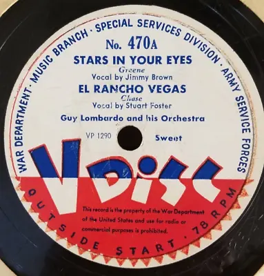 78RPM VDisc V Disc 470 Guy Lombardo - Eyes Rancho /Jimmy Dorsey - Jehosaphat V- • $21.95