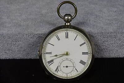 Antique 1800's Sterling Silver Waltham Pocket Watch Jewel 7 Size 18s Key Wind • $45