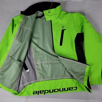 Cannondale Jacket Mens XL Green Black Rain Performance Full Zip Softshell  • $49.88