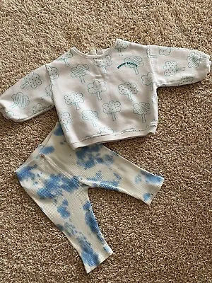 Zara Baby Outfit Sweatshirt &Leggings Sz 3-6 Months  • £6.99