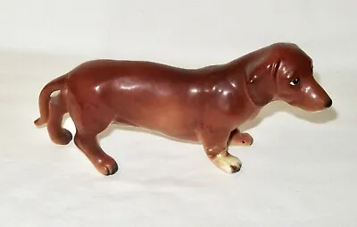 Vintage Standing Dachshund Weiner Dog Ceramic Dog Figurine~Marked 8371 • $9.95