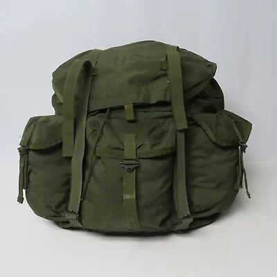 Vintage US Military Nylon Combat Large Field Alice Pack Green Backpack Bag • $99.99