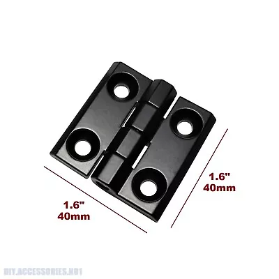 £2.99 • Buy 1 X 40mm Butt Hinges Door Metal Black Hinges Cabinet Aluminium Box Backflap Shed
