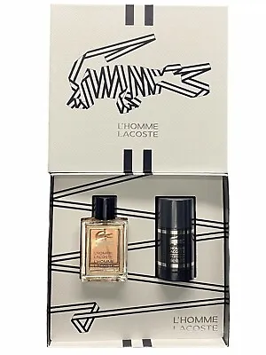 Gift Set Lacoste L'Homme 50ml EDT Spray & Deodorant 75ml Stick Men • £44.99