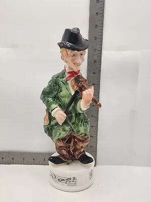 Vtg Violinist Musical Decanter- How Dry I Am   • $50