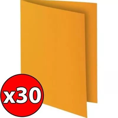 Exacompta Square Cut Folders 80gsm A4 Paper Manilla Orange Pack 30 807026E • £6.99