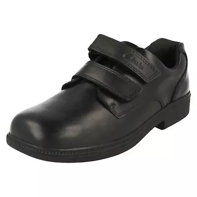 £19.99 • Buy Boys Clarks Hook & Loop Smart Leather School Shoes Deaton Gate