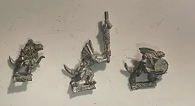 Warhammer Fantasy Lizardmen Skink Metal Unfinished Figure Lot Of 3 • £12.05