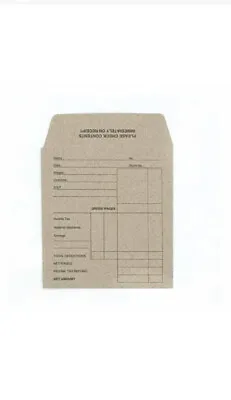 Wage Packet Brown Envelopes Payslip Printed 80 Pack Just Stationery • £3