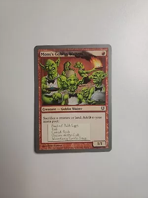 Mon's Goblin Waiters MTG Red Creature Card Magic The Gathering Card • $1.50