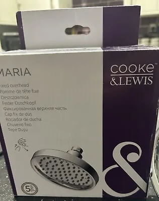 New Cooke & Lewis Shower Head Mira Chrome Round Fixed Overhead • £20