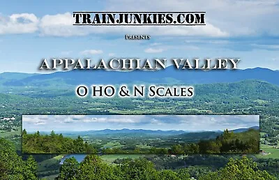 TrainJunkies Appalachian Valley Model Railroad Backdrop • $84.95