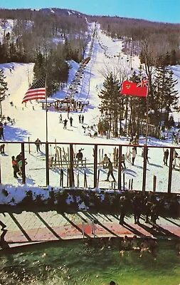 Mount Snow Vermont Snow Skiers Sauna Pool VTG Standard Chrome Postcard Unposted • $3.96