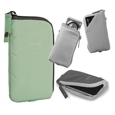 Compact Soft Shell Case Universal Holder Zip Up Bag Digital Camera Phone MP3 NEW • £3.99