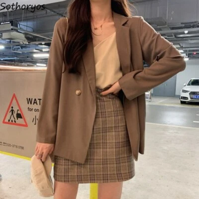 £56.94 • Buy Women Sets 2 Piece Outfits Blazers Skirts Loose Fashion All-match Office Ladies